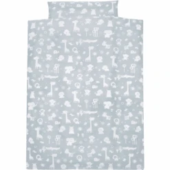 Alvi Bettwäsche 100 X 135 Cm, Zootiere Puderblau