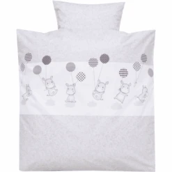 Alvi Bettwäsche 80 X 80 Cm, Hippo Silber