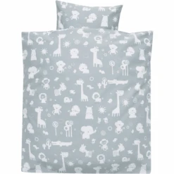 Alvi Bettwäsche 80 X 80 Cm, Zootiere Puderblau