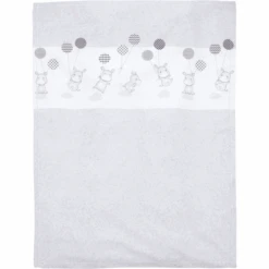 Alvi Microfaserdecke Hippo Silber 75 X 100 Cm