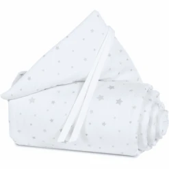 Babybay® Nestchen Piqué Original Sternenmix Sand/azurblau 144x25 Cm