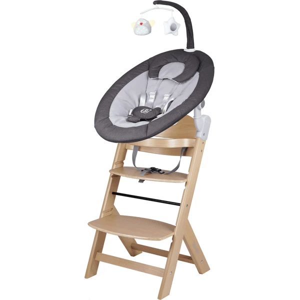 BabyGO Babywippe Homey Set Dark Grey Natur 1 BabyGO Babywippe Homey Set Dark Grey Natur