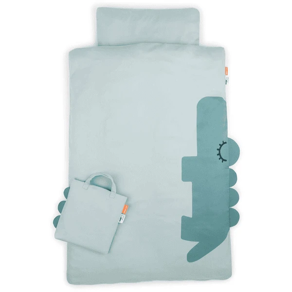 Done By Deer™ Bettwäsche-Set Junior Sleepy 100 X 140 Cm Croco Blau 1 Done By Deer™ Bettwäsche-Set Junior Sleepy 100 X 140 Cm Croco Blau