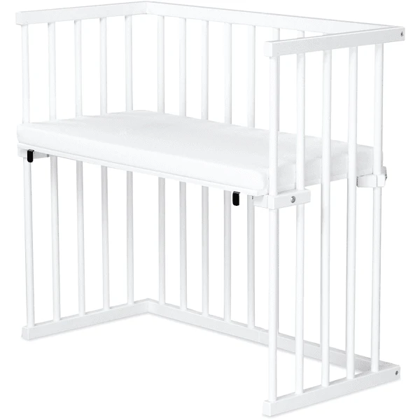 Dreamgood Beistellbett Buche Weiß Lackiert | Matratze Prime Air 1 Dreamgood Beistellbett Buche Weiß Lackiert | Matratze Prime Air