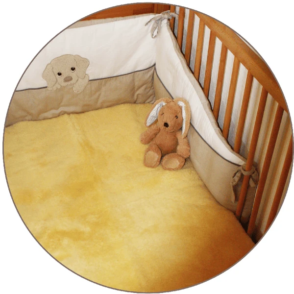 Heitmann Lammfell-Betteinlage Für Kinderbetten Gold-beige 1 Heitmann Lammfell-Betteinlage Für Kinderbetten Gold-beige