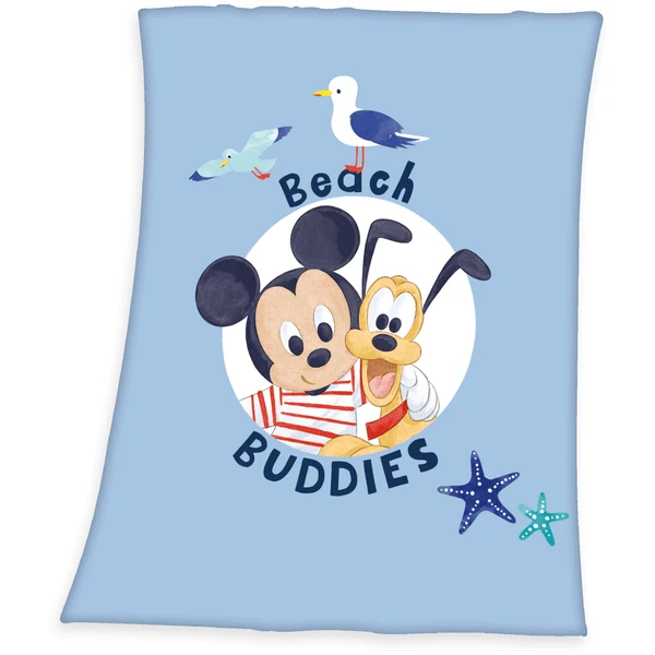 HERDING Microfaserflauschdecke Disney’s Mickey Mouse Beach Buddies 75x100 Cm 1 HERDING Microfaserflauschdecke Disney’s Mickey Mouse Beach Buddies 75x100 Cm