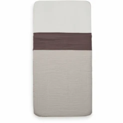 Jollein Bettlaken Kinderbett 120x150cm - Wrinkled - Chestnut