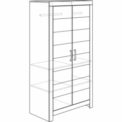 PAIDI Kleiderschrank Fiona 2-türig Griffe Matt