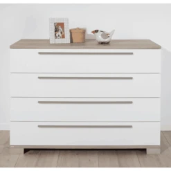 PAIDI Kommode Carlo 4 Schubladen Kreideweiß