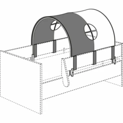PAIDI Spielzelt Anthrazit / Weiß
