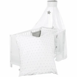 Roba Kinderbettgarnitur 4-teilig Sterne & Punkte 100 X 135 Cm