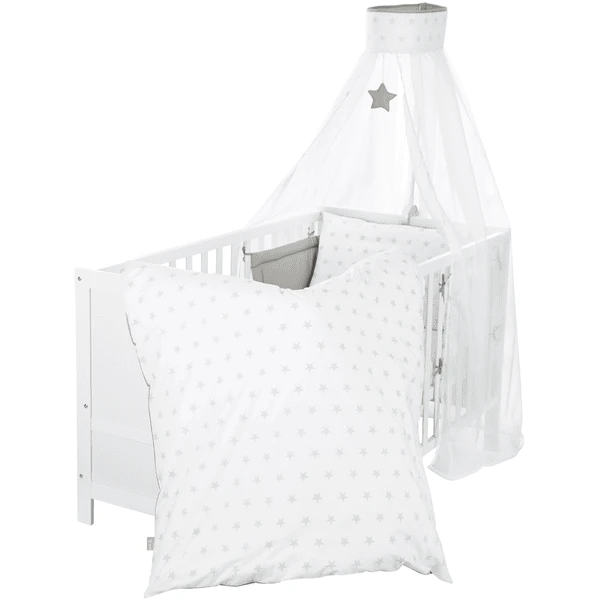 Roba Kinderbettgarnitur 4-teilig Sterne & Punkte 100 X 135 Cm 1 Roba Kinderbettgarnitur 4-teilig Sterne & Punkte 100 X 135 Cm