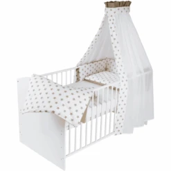 Schardt Komplettbett Classic White Big Stars Beige 70 Cm X 140 Cm