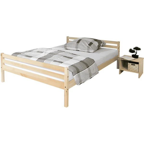TiCAA Doppelbett Nadine 140 X 200 Kiefer Natur 1 TiCAA Doppelbett Nadine 140 X 200 Kiefer Natur