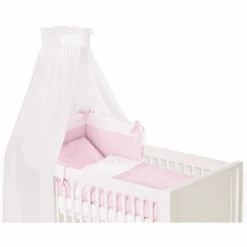 Träumeland Bett-Set 3-tlg 100 X 135cm Krone Rosa